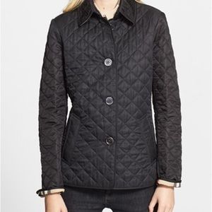Burberry Brit Black Quilted Jacket Size Medium
